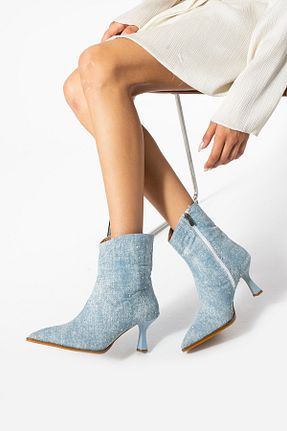بوت / نیم بوت آبی زنانه پارچه myshoes - کد 861265175