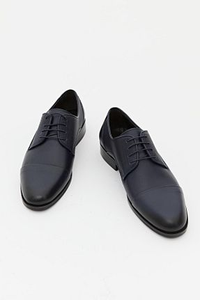 کفش کژوال سرمه ای مردانه چرم خالص 7ADIMDAAŞK - کد 686098392
