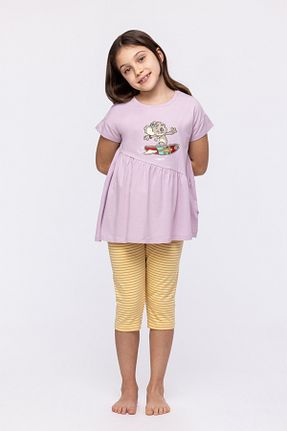 ست لباس راحتی بنفش زنانه بافت دار Woody - کد 806908787