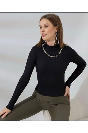 بلوز مشکی زنانه طرح دار MODA - کد 861310698