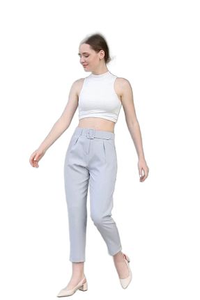 شلوار سایز بزرگ طوسی زنانه مخلوط پلی استر lodmela - کد 768949690