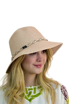 کلاه بژ زنانه حصیر Bay Şapkacı - کد 282063047