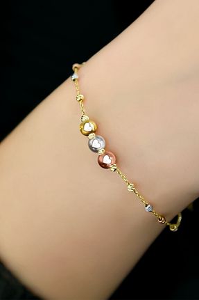 دستبند نقره طلائی زنانه 925 عیار Papatya Silver - کد 882849987