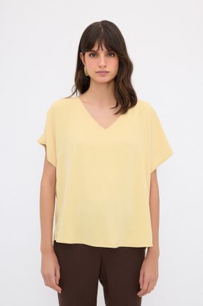 بلوز زرد زنانه ساده adL - کد 859370961