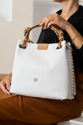 کیف دوشی سفید زنانه چرم مصنوعی Just Polo - کد 861289637