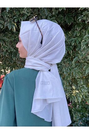 شال سفید زنانه پنبه ای ipekevi - کد 861308158
