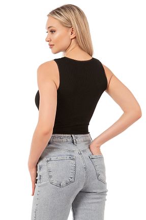بادی مشکی زنانه یقه هفت ÖZKAN underwear - کد 843850600