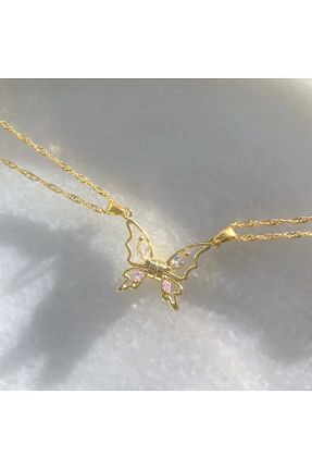 گردنبند استیل ( فولاد ) طلائی زنانه استیل ضد زنگ AŞIK ACCESSORIES - کد 861331975