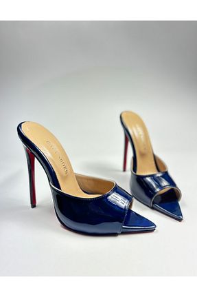 دمپائی آبی زنانه چرم خالص HAYYSHOES - کد 861331140
