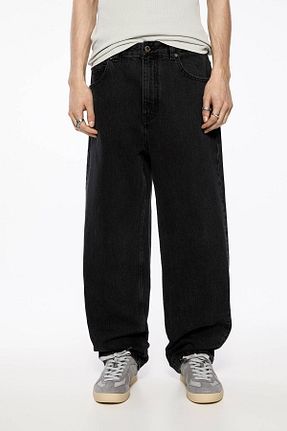 شلوار جین مشکی مردانه رگولار Pull & Bear - کد 819587344