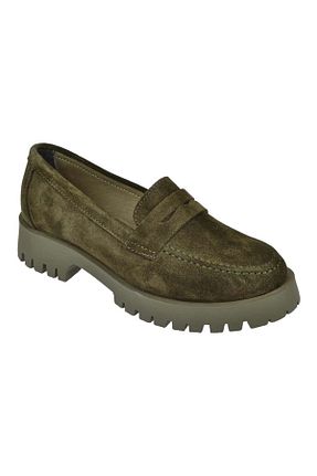 کفش کژوال خاکی زنانه چرم خالص pullman - کد 824728795