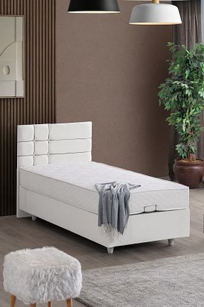تختخواب جک دار سفید تکنفره Setay - کد 357809295