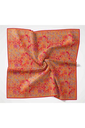 روسری قهوه ای پنبه ای Silk Home - کد 851609000