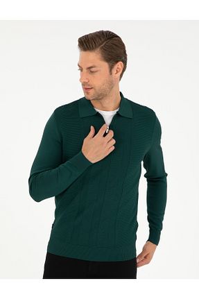 پلیور طوسی مردانه ساده Pierre Cardin - کد 861357577