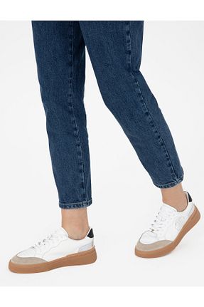 کفش اسنیکر سفید زنانه بند دار Pierre Cardin - کد 861357081