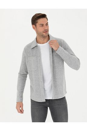 پیراهن طوسی مردانه رگولار Pierre Cardin - کد 872512271