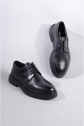 کفش کژوال مشکی مردانه چرم خالص SEÇ KUNDURA - کد 729368934