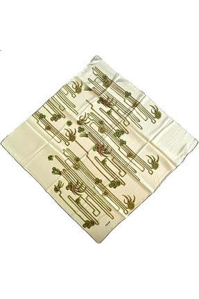 روسری بژ 90 x 90 Aker - کد 851659255