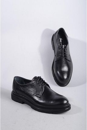 کفش کلاسیک مشکی مردانه پاشنه کوتاه (1 - 4 سانتی متر) SEÇ KUNDURA - کد 784884248