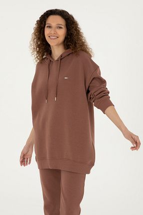 سوئیشرت قهوه ای زنانه ساده U.S. Polo Assn. - کد 834673344