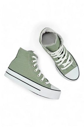 کفش اسنیکر سبز زنانه بند دار Melen Shoes - کد 843023221