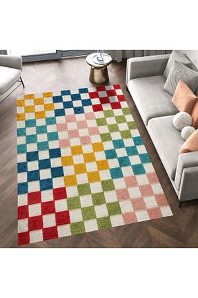 فرش رنگی قابل شستشو Rugs Modern Halı - کد 861415187
