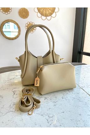 کیف دوشی قهوه ای زنانه چرم مصنوعی İsella - کد 861439332