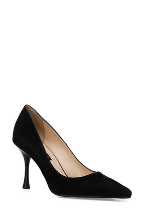کفش پاشنه بلند کلاسیک مشکی زنانه چرم خالص Nine West - کد 843614154