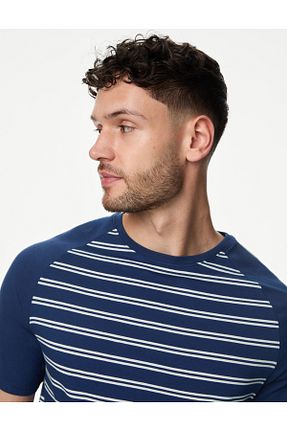 ست لباس راحتی آبی مردانه پنبه ای Marks & Spencer - کد 850626583