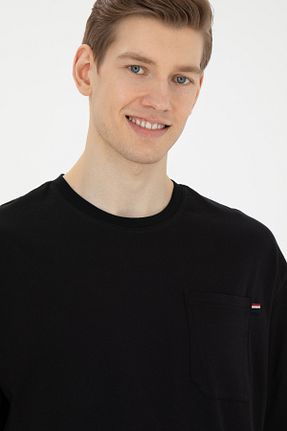 تیشرت مشکی مردانه یقه دوچرخه U.S. Polo Assn. - کد 832935043