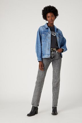 شلوار جین مشکی زنانه رگولار Wrangler - کد 920777938