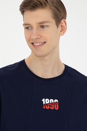 تیشرت سرمه ای مردانه یقه دوچرخه U.S. Polo Assn. - کد 833153324