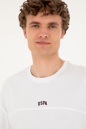 تیشرت سفید مردانه یقه دوچرخه U.S. Polo Assn. - کد 846596698