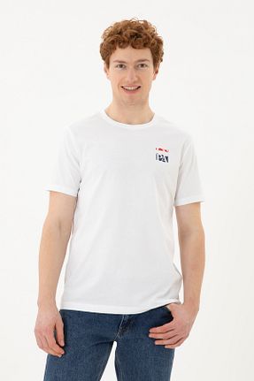 تیشرت سفید مردانه رگولار U.S. Polo Assn. - کد 832948532