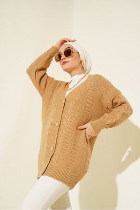 رویه حجاب قهوه ای زنانه اکریلیک Bigdart - کد 799407195