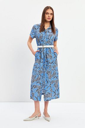 لباس آبی زنانه بافتنی Setre - کد 823862254