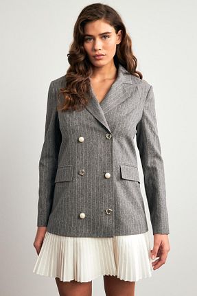 لباس طوسی زنانه بافتنی Setre - کد 850553396