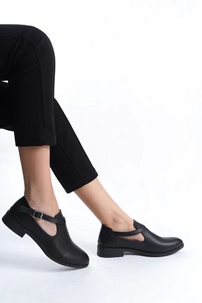 کفش کلاسیک مشکی زنانه چرم مصنوعی Moda Değirmeni - کد 799250108