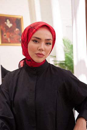روسری قرمز پنبه ای Silk Home - کد 742791604
