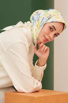 روسری آبی پنبه ای İpekhan - کد 648330256
