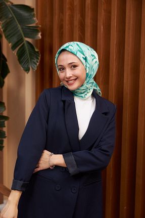 روسری فیروزه ای پنبه ای İpekhan - کد 780047045