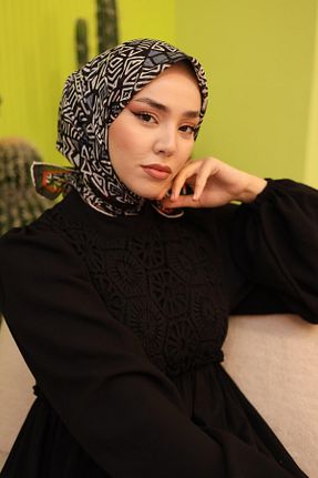 روسری طوسی پنبه ای Silk Home - کد 802842244