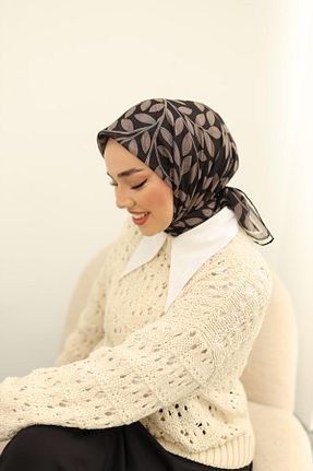 روسری قهوه ای پنبه ای Silk Home - کد 769969598