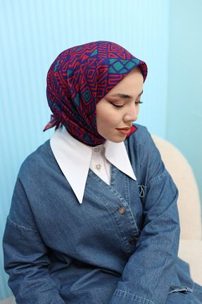 روسری بنفش پنبه ای Silk Home - کد 802842511