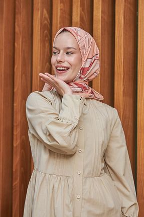 روسری صورتی پنبه ای İpekhan - کد 446615063