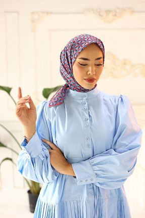 روسری آبی پنبه ای Silk Home - کد 844484599