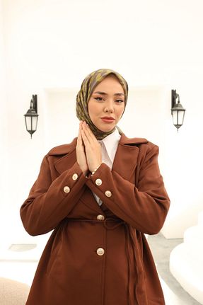 روسری خاکی پنبه ای Silk Home - کد 769967340