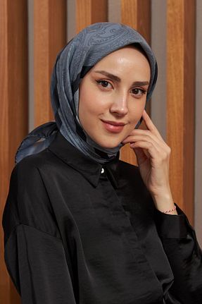 روسری مشکی پنبه ای İpekhan - کد 681104474