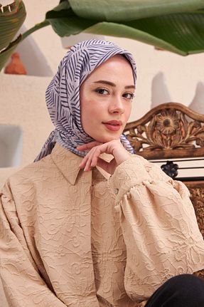 روسری بنفش پنبه ای İpekhan - کد 681107424