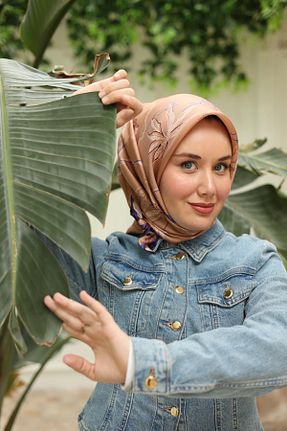 روسری بنفش İpek Tivil Silk Home - کد 833257969